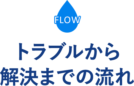 トラブルから解決までの流れ