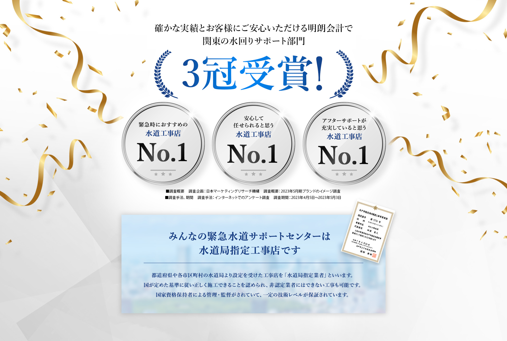 3冠受賞!