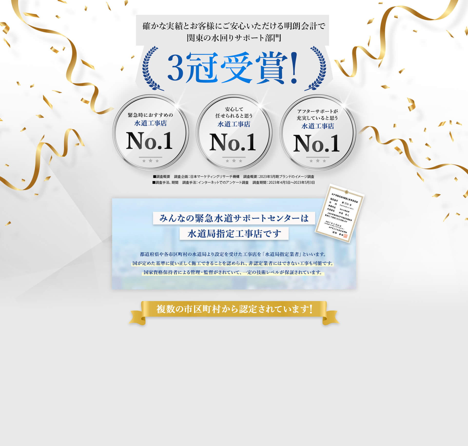 3冠受賞!